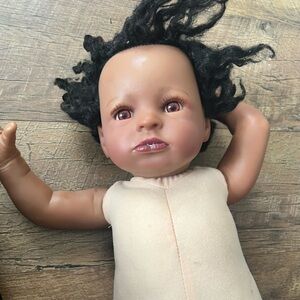 Realistic Baby Doll with Black Hair